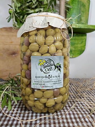 Aydın Yöresi Mudanya Cinsi Sofralık Tatlandırılmış Çizik Zeytin (2 Kg)