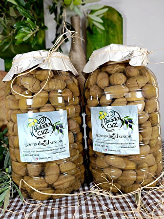 Aydın Yöresi Kalamata Cinsi Sofralık Tatlandırılmış Kırma Yeşil Zeytin (2+2 Kg)