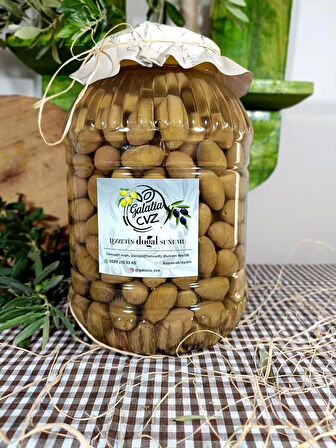 Aydın Yöresi Kalamata Cinsi İri Boy Sofralık Tatlandırılmış Kırma Yeşil Zeytin (3 Kg)