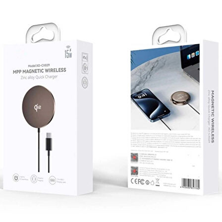 iPhone Smartphone Magnetic Metal alaşım MagSafe Wireless Manyetik Hızlı Şarj Type-c 15W