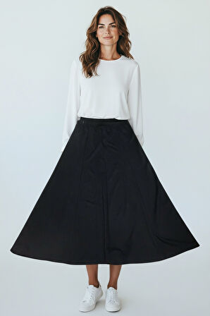 KADIN BELİ LASTİKLİ KALIN KIŞLIK BALIK ETEK