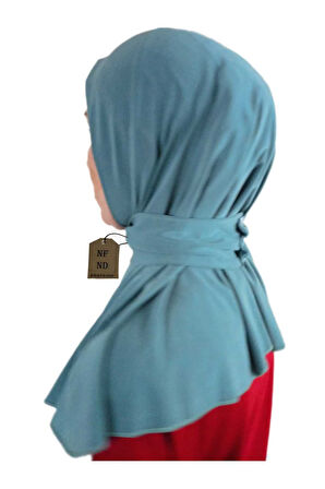 Çıtçıtlı Hijab , Penye Kumaş , Tesettür Bone , Hijab ,çıtçıtlı, Turkuaz Rengi