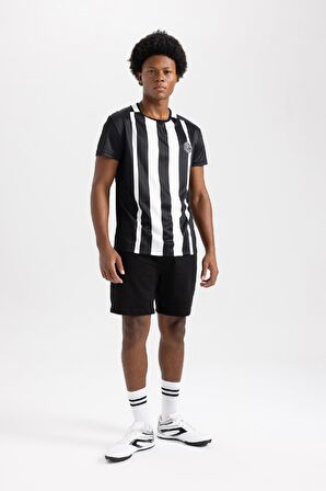 DeFactoFit Standart Fit Bisiklet Yaka Spor Baskılı Kısa Kollu Sporcu Tişört A6959AX23AUBK81
