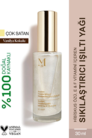 Stardust Vitamin İçerikli Işıltılı Saç ve Vücut Yağı Vanilya 30 ml