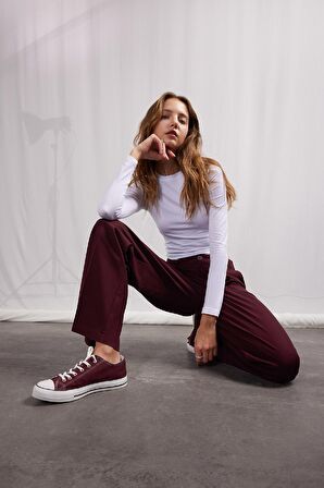 DeFacto Wide Leg Klasik Kumaş Pantolon Geniş Bol Paça Çift Cepli Yüksek Bel Standart Boy Basic Düz D4360AX25SPBR455