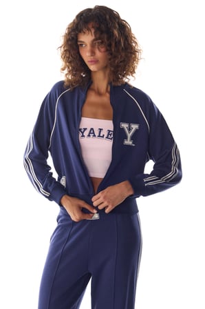 Lacivert Yale Şerit Detaylı Sweatshirt