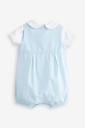 % 100 Pamuklu Pale Blue Smart Salopet Body Çorap 3’lü Set