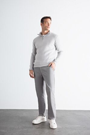 DeFacto Kanvas Chino Pantolon Normal Kesim 4 Cepli Pamuklu Esnek Düz Paça C9440AX24AUGR265