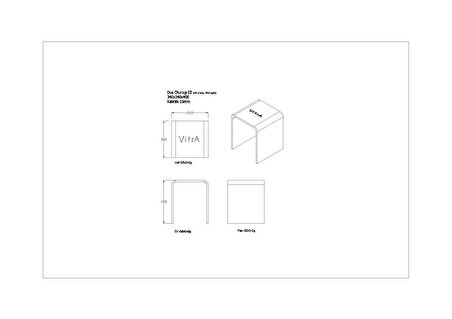 VitrA Akrilik 59950242000 Duş Oturağı, Şeffaf Akrilik