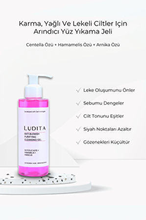 Yaşlanma Karşıtı Bakuchiol Serum ve Lekeli Ciltler için Arındırıcı Yüz Yıkama Jeli (Hibiscus Serisi)