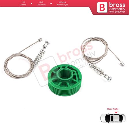 Audi A6 C5 4B 1997-2005 Allroad 4BH 4/5 Kapı 4B0839462 İçin Arka Sağ Cam Kriko Tamir Seti