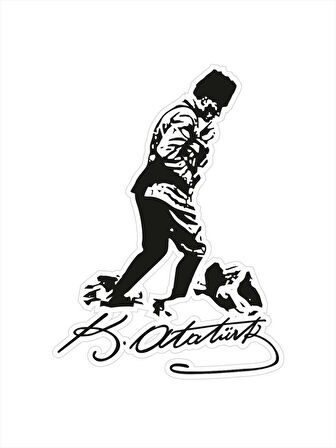 13x18 cm Mustafa Kemal Atatürk Kocatepe Sticker Motor Araba Defter