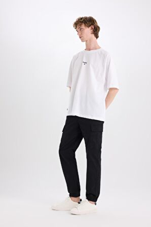 Regular Gabardin Jogger Pantolon Kargo Cepli Beli Paçası Lastikli