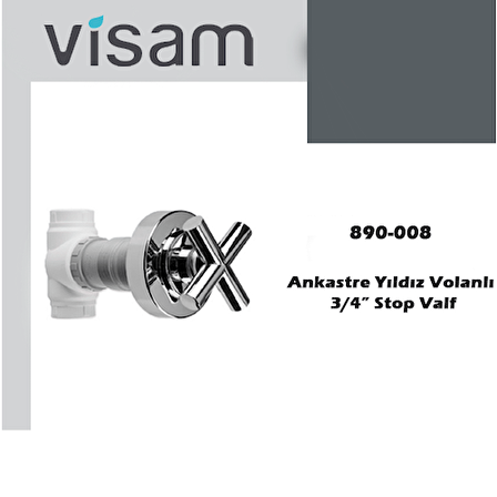 Visam Yıldız Volanlı 3/4" Ankastre Stop Valf 890.008