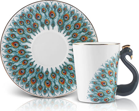 Karaca Peacock 2 Kişilik Kahve Fincanı 90 ml