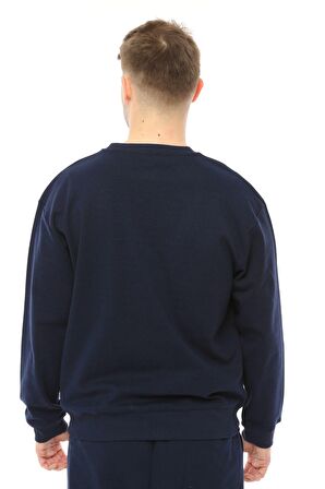 defy's Erkek Oversize Sweat Etiket Detaylı Lacivert