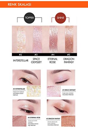 Işıltılı ve Parlak Glitter Likit Göz Farı No.3 Space Odyssey Glitter Prism Liquid Eyeshadow Topper