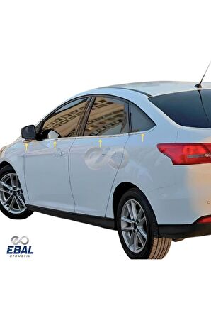 Focus 3 Sedan Krom Cam Çıtası 8 parça 2010-2018 arası Paslanmaz Çelik