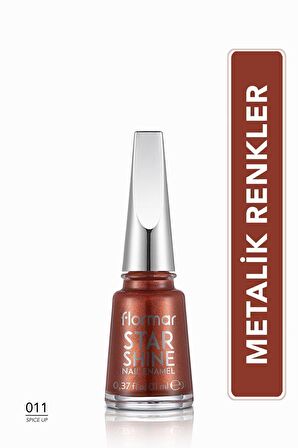 Flormar Metalik Parlak Oje - Star Shine Nail Enamel - 011 Spıce Up-8682536005678