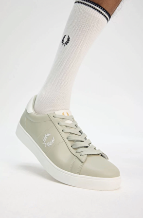 Fred Parry Erkek Beyaz Logo Detaylı Sneaker