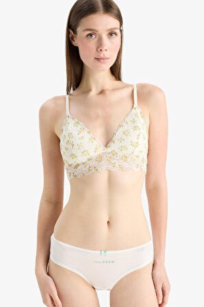 DeFacto Baskılı Pedli Dantel Bralet-Fall in Love E6986AX25SPER98