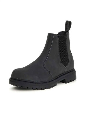 Erkek SIDNEY BEATLES Hakiki Deri Bot - Siyah  | 42