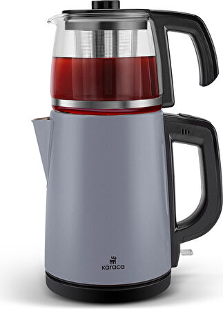Karaca Tea Glass 2 In 1 Çelik Çay Makinesi Ve Kettle Ocean Wave