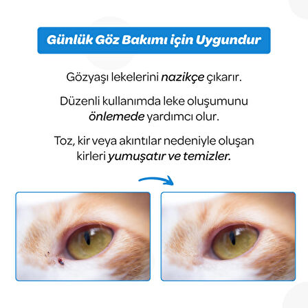 Vet's Plus Kedi ve Köpekler için Gözyaşı Lekesi Temizleme Solüsyonu 50ml