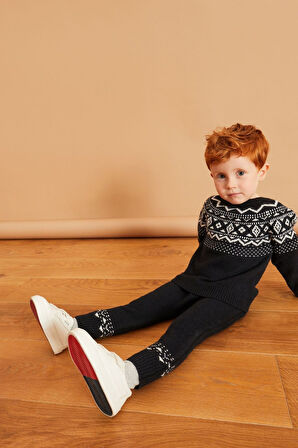 Next Baby Pamuklu Fairisle Örme Alt Üst Takım