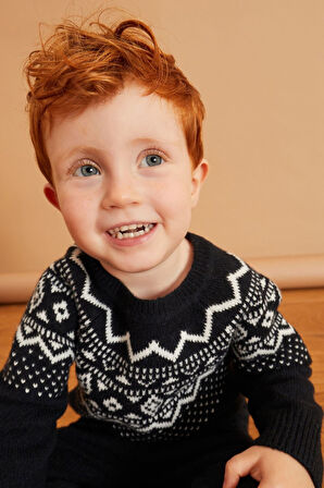 Next Baby Pamuklu Fairisle Örme Alt Üst Takım