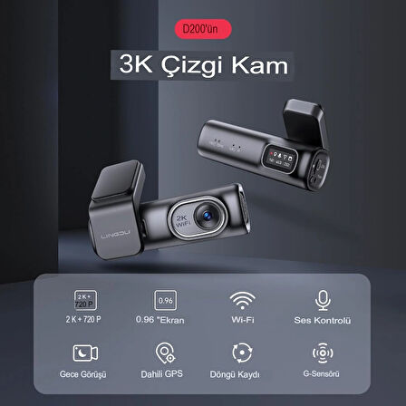 Lingdu D200 3K Araç Kamerası
