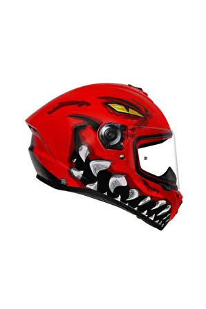 AXXIS DRAKEN S FORZA A5 MAT RED (BİR BEDEN BÜYÜK SİPARİŞ VERİNİZ)