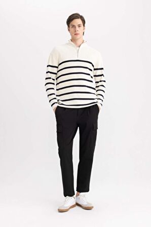 DeFacto Kargo Jogger Düz Paça Her Yöne Esneyen Pantolon C1289AX24SPBK27