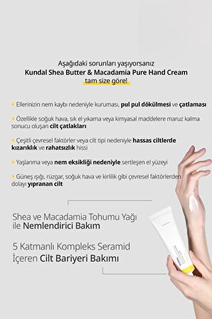 Yoğun Nem Veren Besleyici El Kremi Kundal Shea Butter & Macadamia Pure Hand Cream 50ml (Ylang Ylang)
