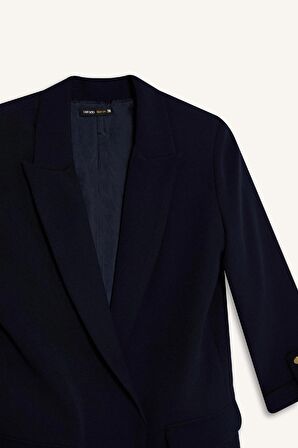 	Regular Fit Ceket Yaka Basic Düz Blazer Ceket