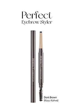 Uzun Süre Kalıcı Asansörlü Kaş Kalemi  Perfect Eyebrow Styler (Dark Brown)