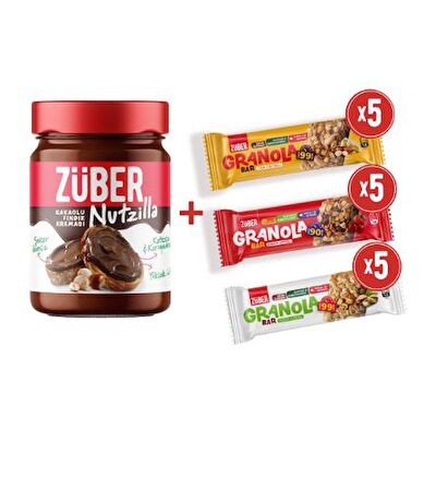 Nutzilla Fındık Kreması Kakaolu + Granola Bar Deneme Paketi