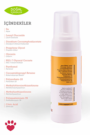 Cupyypet Evcil Hayvanlar İçin Kuru Şampuan 150 ml