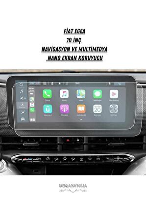 Fiat Egea 10 İnç Navigasyon ve Digital Gösterge Panel Uyumlu Nano Ekran Koruyucu