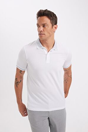 DeFacto Slim Fit Dar Kesim Kısa Kollu Pamuklu Polo Tişört D0033AXNSWT34