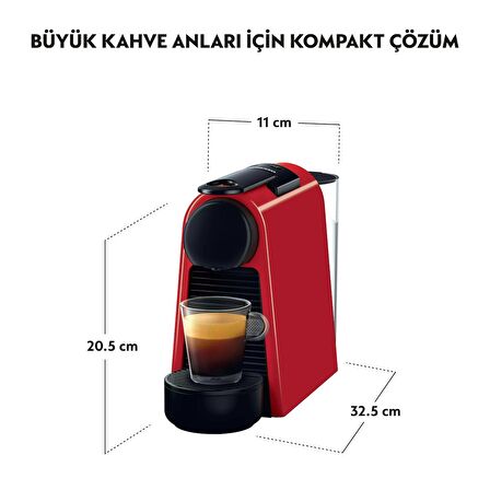 Nespresso Essenza Mini D30 Red Kahve Makinesi