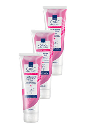 Avon Works Vücut İçin Tüy Dökücü Krem 100 Ml. Üçlü Set