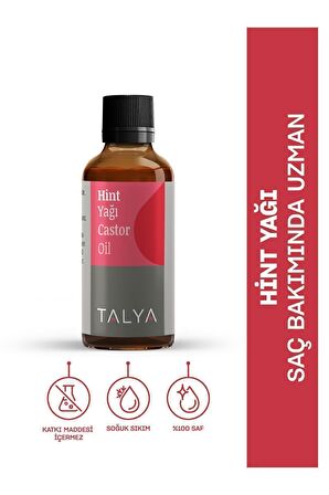 Hint Yağı (Castor Oil), Soğuk Sıkım, %100 Saf Ve Doğal, 50 ml