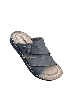 Erkek Ortopedik Taban Terlik - Günlük Hafif Rahat Ev Ve Dışarı - İş Terlik  Siyah