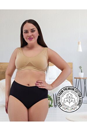 Kadın Büyük Beden Külot Full Brief (5XL, 6XL, 7XL) 5 Farklı Renk 1 Pakette