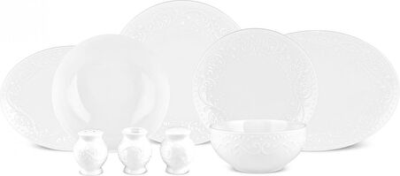 Karaca Elegance Bone Even 56 Parça 12 Kişilik Yemek Takımı