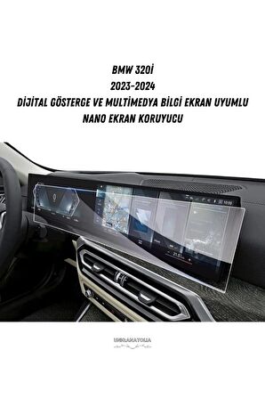 Bmw 320i 2023-2024 Dijital Gösterge ve Multimedya Bilgi Ekran Uyumlu Nano Ekran Koruyucu