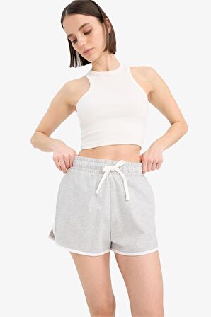 DeFacto Coool Regular Fit Esnek Belli Bağcıklı Kalın Mini Şort A6224AX25SMGR210