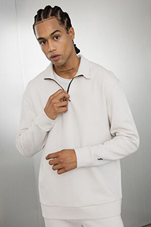 DeFactoFit Standart Fit Dik Yaka Fermuarlı Sporcu Sweatshirt D2022AX24AUBG721