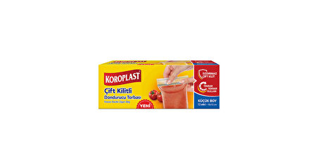 Koroplast Çift Kilitli Dondurucu Poşeti Küçük Boy 